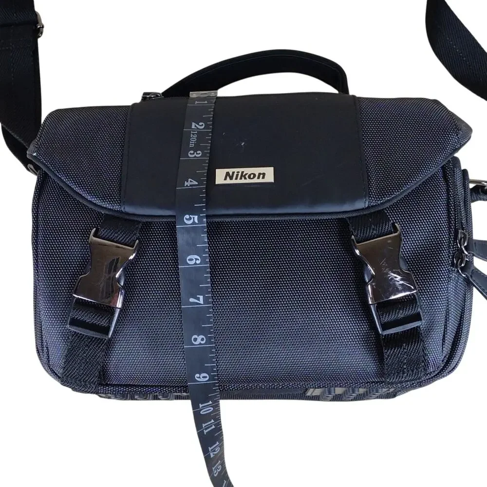 Nikon Camera Bag Black Padded DSLR Utility Crossbody Outdoor Travel Casual